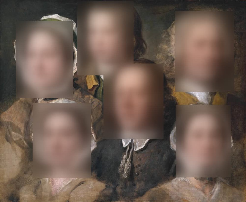 faces blacked